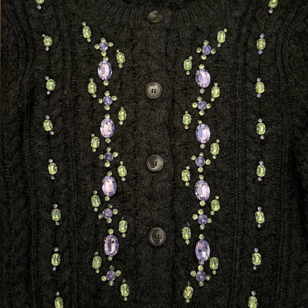 Cinq à Sept
Joelle Embellished Cable Cardigan - Picture 7 of 16